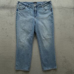 Silver Jeans Womens Size 20W Blue High-Rise Isbister Ankle Straight 26.5" Inseam